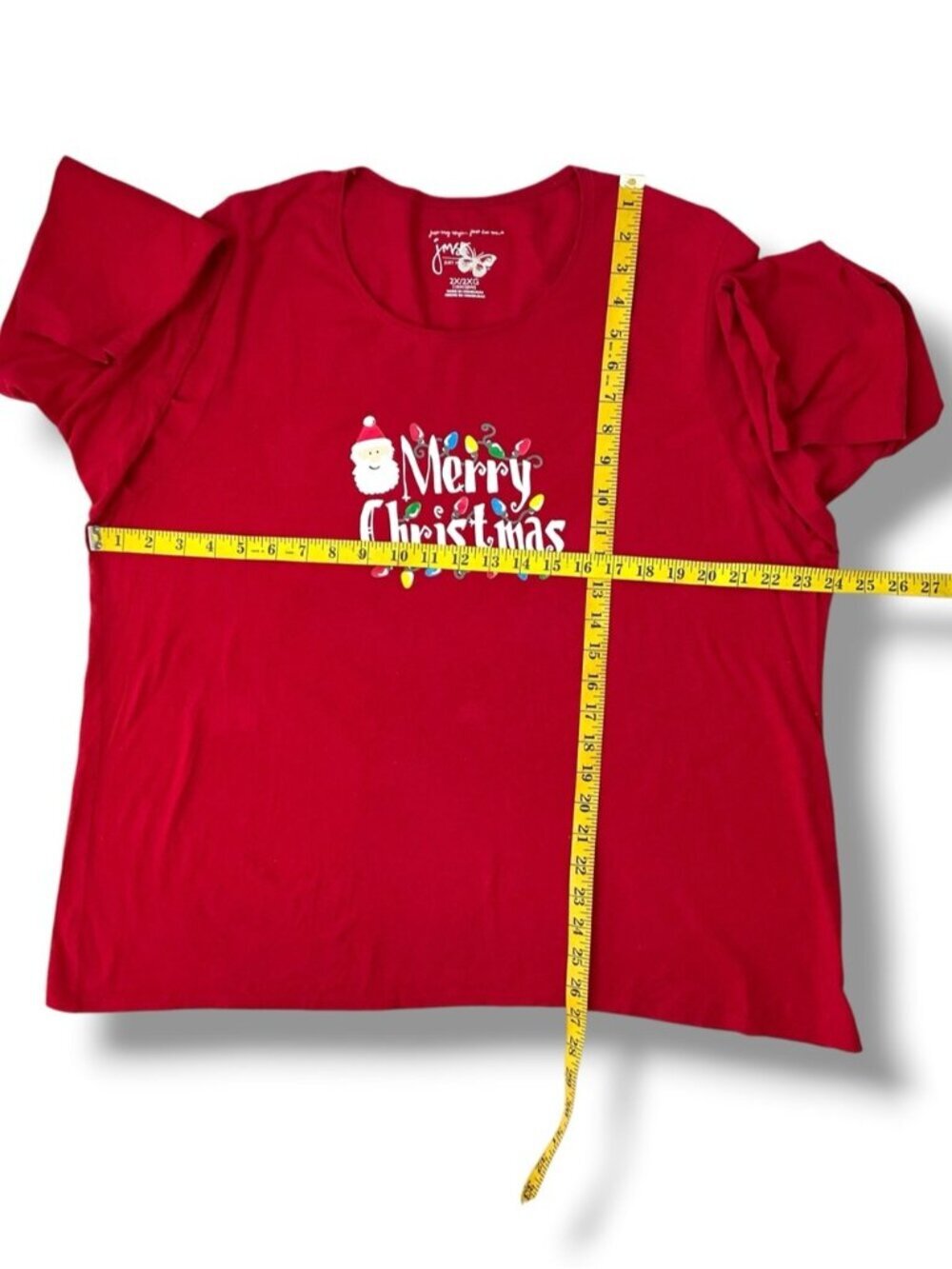 Christmas Tee Shirts Cotton Holiday Long Sleeve  Bundle  Red Women Plus Size 2X - Picture 7 of 15